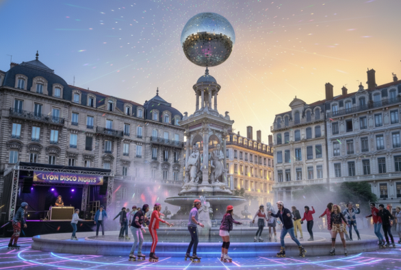 Une piste de roller disco débarque en plein centre de Lyon